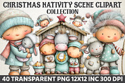 Christmas Nativity Scene Sublimation, an Illustration by RobertsArt (Thumbnail 1 of 7)