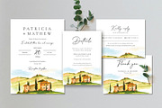 Tuscany Wedding Invite Set, an Invitation Template by Artberriez (Thumbnail 1 of 4)