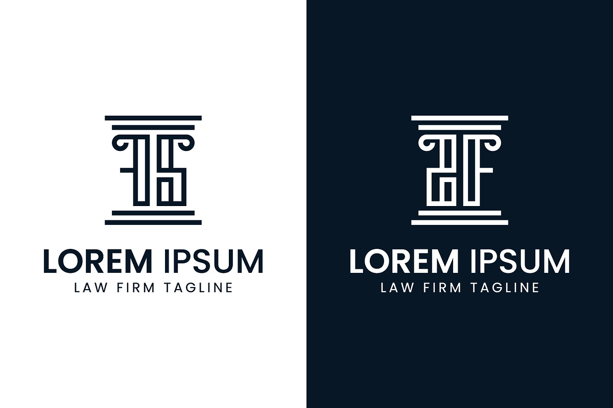 Letters FS or FZ Pillar Logo, a Branding & Logo Template by Pray Art Design Studio (Photo 1 of 2)