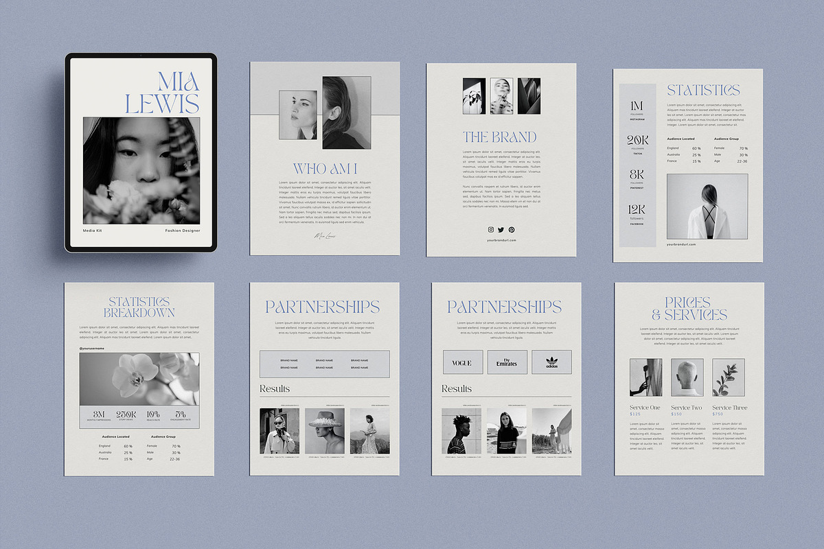 FLAWLESS | Media Kit Canva Template, a Magazine Template by Sierra Creative Studio (Photo 2 of 9)