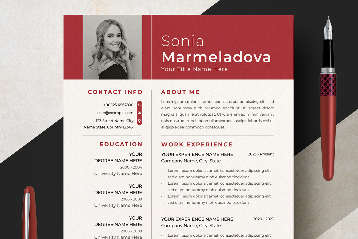 Portfolio Resume for Designers & Art, a Resume Template by ResumeInventor (Photo 1 of 6)