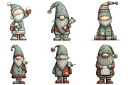 Quirky Whimsical Santas Clipart, an Illustration by CraftArtStudio (Thumbnail 4 of 6)