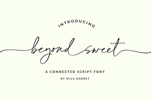 BeyondSweet Handwritten Wedding Font, a Script Font by Mila Garret