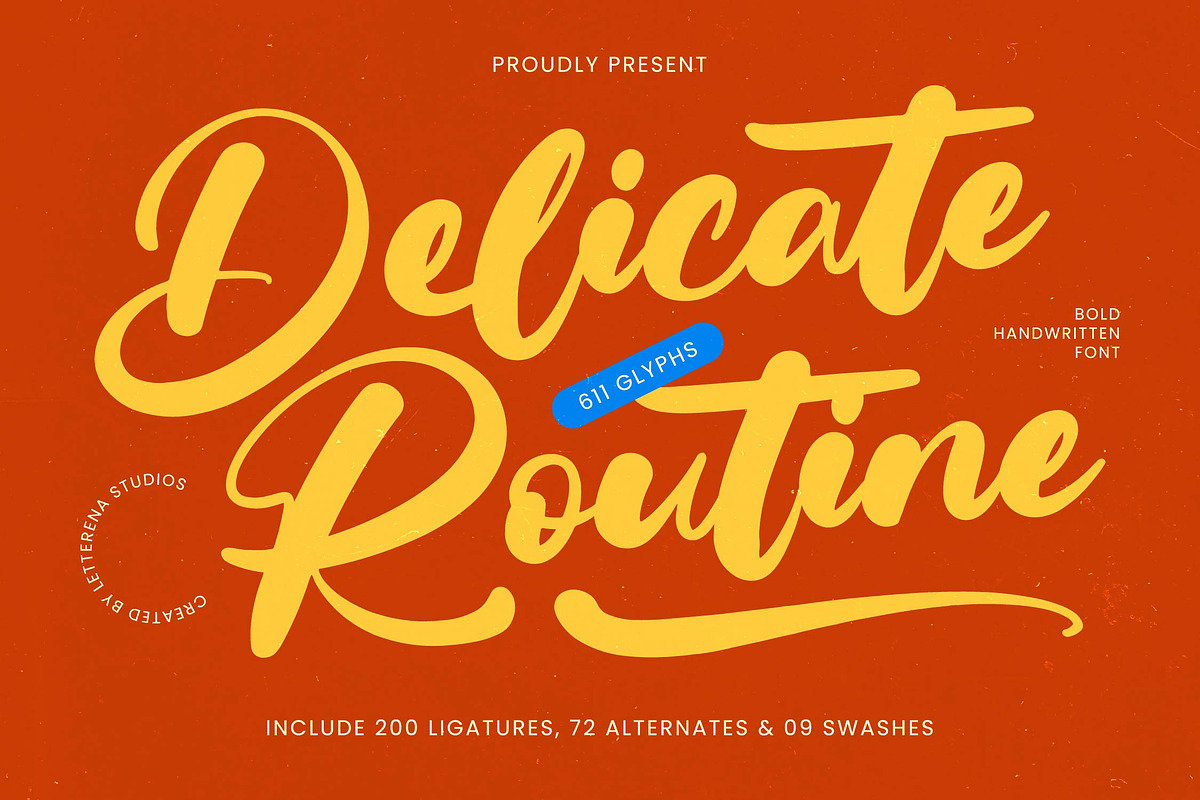 Delicate Routine Bold Handwritten, a Script Font by Letterena Studios Script (Photo 1 of 20)
