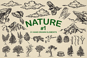 Nature Forest Hand drawn Elements #1, an Illustration by Artolabs (Thumbnail 1 of 4)