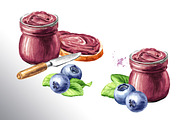 Blueberry. Watercolor collection, a Food Illustration by Daria Ustiugova (Thumbnail 16 of 25)