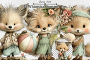 Whimsical Summer Fox Clipart, a Seasonal Illustration by Rose Art (Thumbnail 1 of 6)