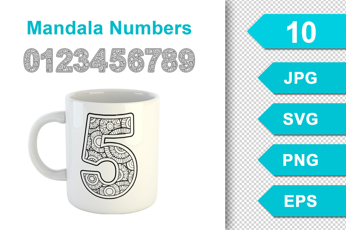 Vector clipart Mandala numbers, an Object Graphic by Nataliia Toporovska (Photo 4 of 5)