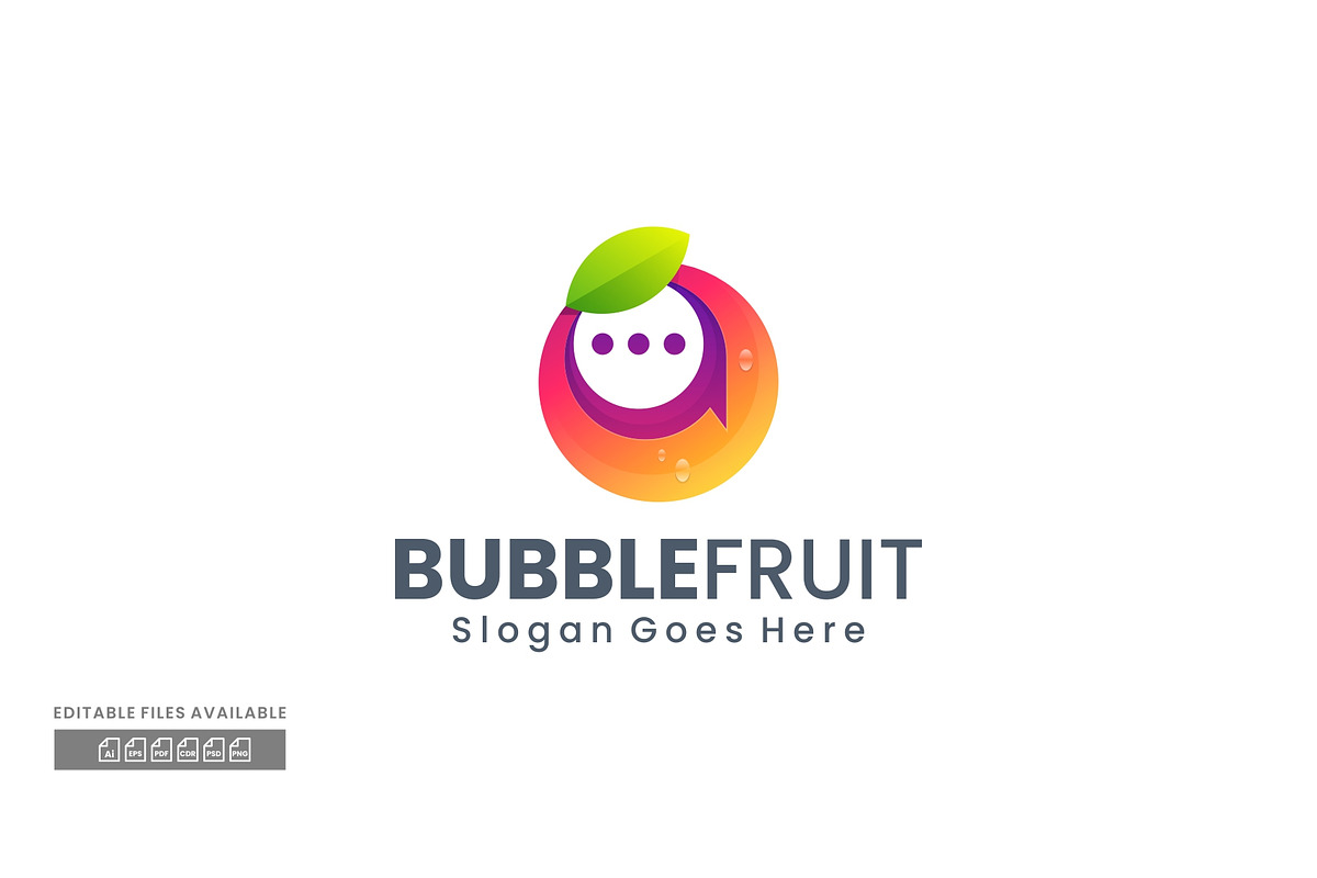 Bubble Fruit Gradient Colorful Logo, a Branding & Logo Template by ivan_artnivora