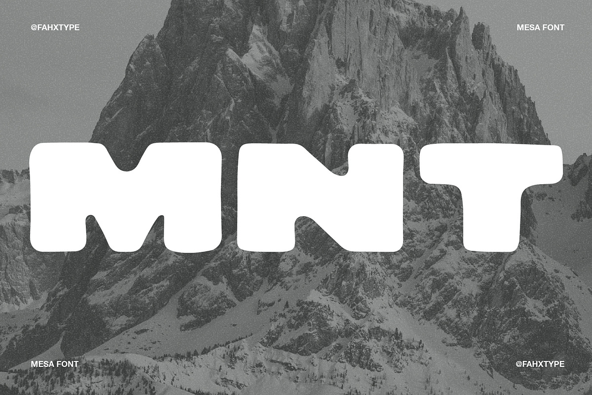 Mesa -Wide Bold Sans Serif Hand Made, a Sans Serif Font by Swatch Supply (Photo 8 of 8)