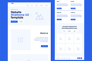 Website Landing Page UX Wireframe, a Landing Page Template by ContestDesign