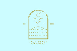 Palm Beach Logo Design Illustration, a Branding & Logo Template by Morvana Crew