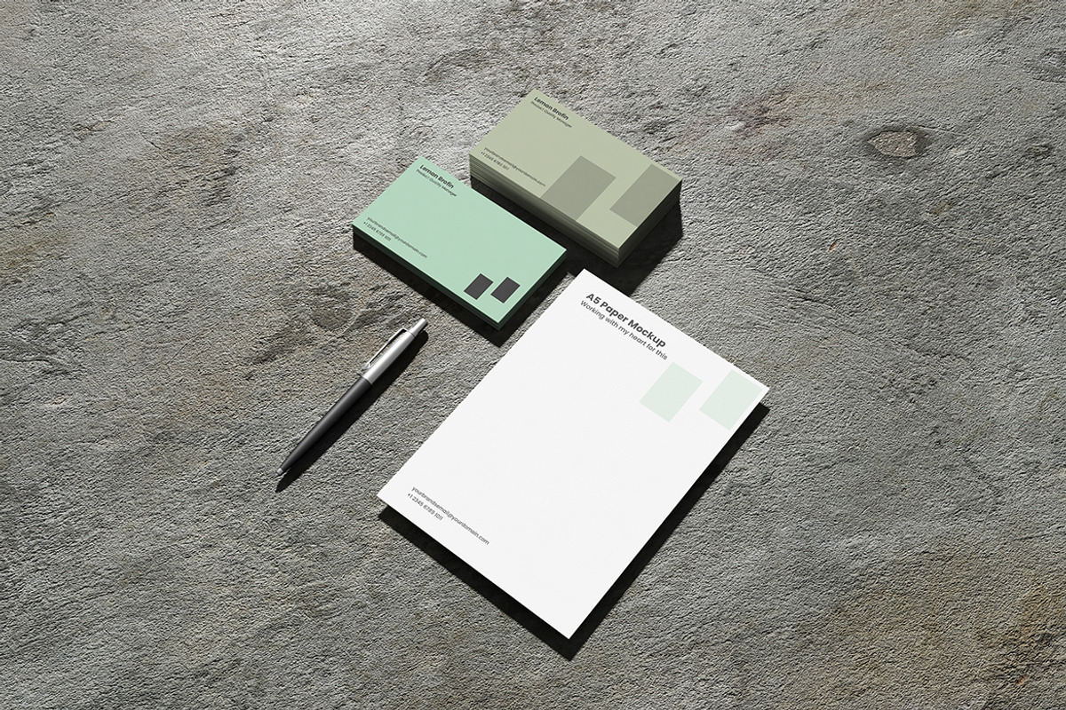 Industrial Card and Paper Mockup, an Advertising Mockup by My Code Std (Photo 5 of 6)