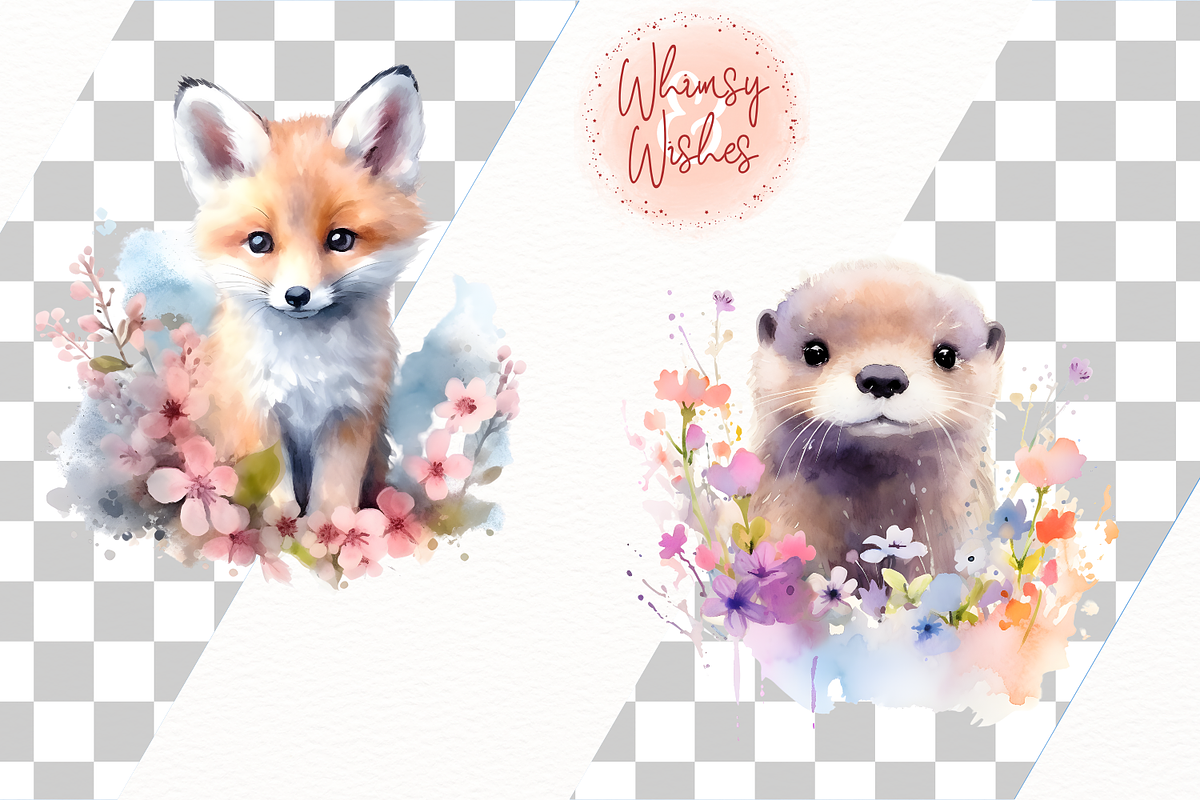 Spring Woodland Animals Watercolor, an Animal Illustration by Whimsy & Wishes (Photo 4 of 8)
