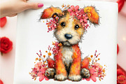 Whimsical Spring Dog Clipart, an Illustration by designcity5 (Thumbnail 5 of 5)