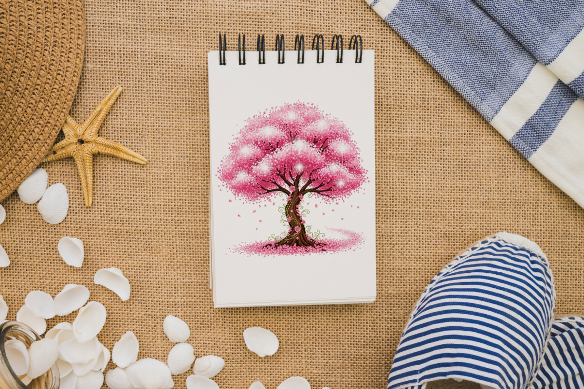 Happy Spring Tree Clipart - Pink., an Illustration by KennedyStudio (Photo 4 of 5)