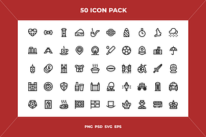 England icons, an Outline Icon by Wencory