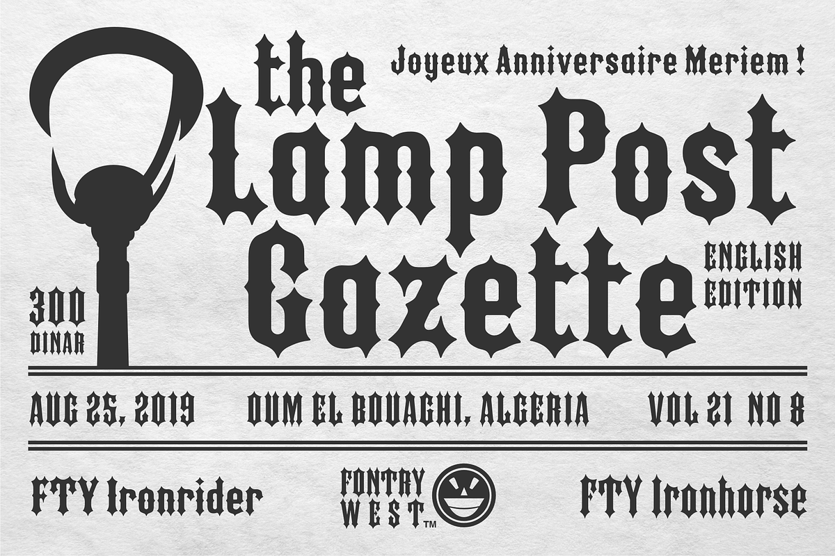 FTY Ironhorse & FTY Ironrider, a Font by Fontry West (Photo 8 of 10)