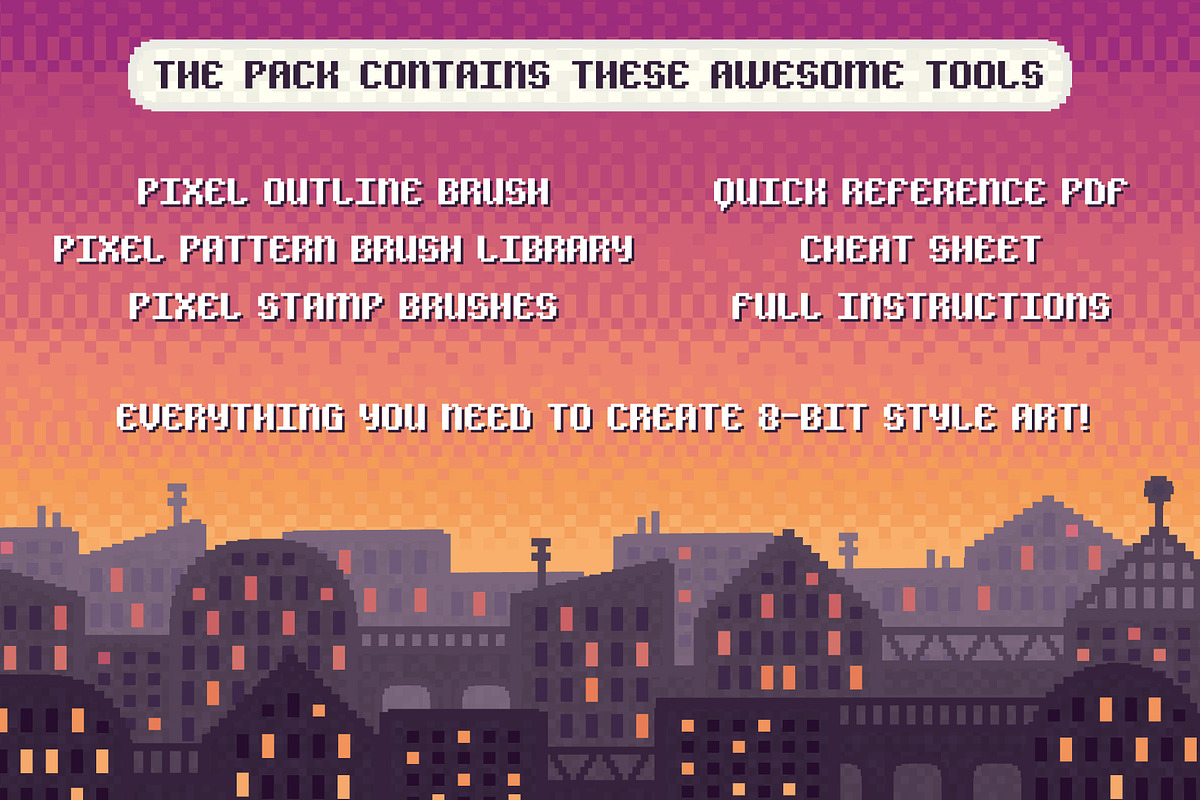 Pixel Perfect - 8-bit Tool Kit, a Brush Add-On by The Artifex Forge (Photo 2 of 14)