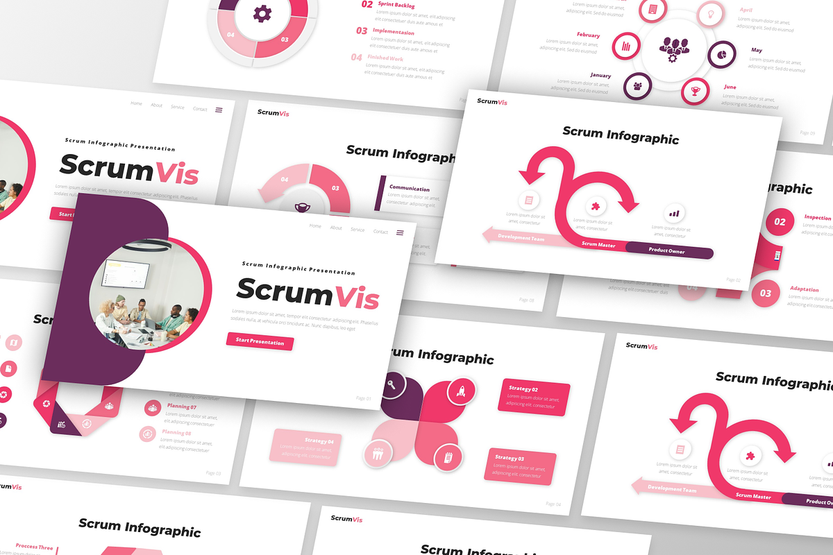 ScrumVis - Scrum Infographic, a Presentation Template by GraphauseProject (Photo 4 of 6)