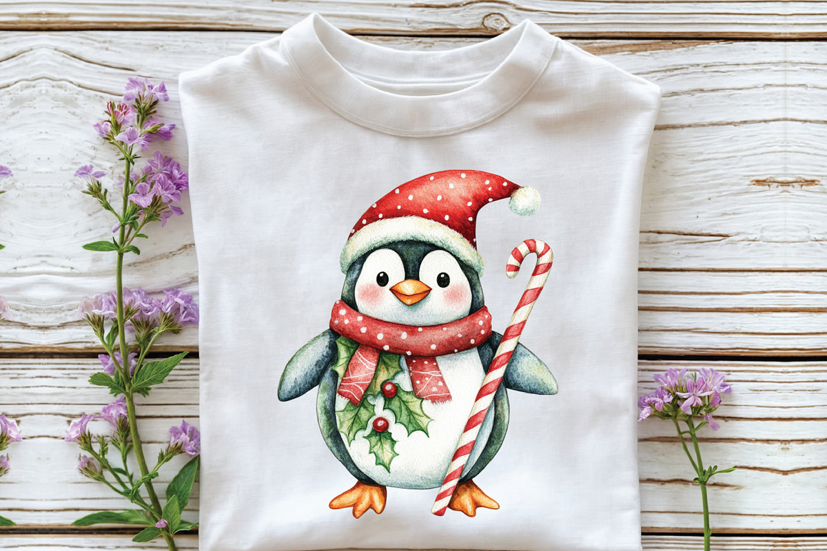 Cute Christmas Penguins Clipart, an Illustration by CraftArtStudio (Photo 5 of 6)