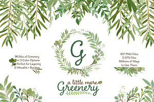 Leafy Green Botanical Clip Art