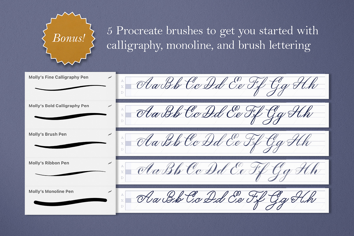 Lettering Guides | Print & Procreate, an Object Graphic by Molly Suber Thorpe (Photo 7 of 10)