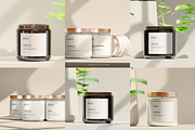 Amber glass candle mockup bundle, a Packaging Mockup by mockupocka (Thumbnail 2 of 9)