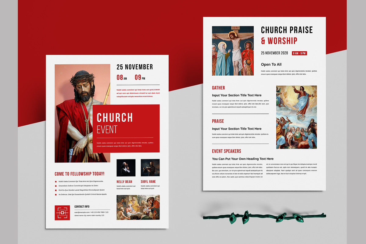 Church Event Flyer Template, a Flyer Template by ContestDesign (Photo 3 of 3)