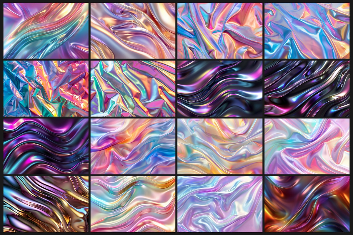55 holographic iridescent background, a Background Graphic by Kat Anti (Photo 5 of 8)