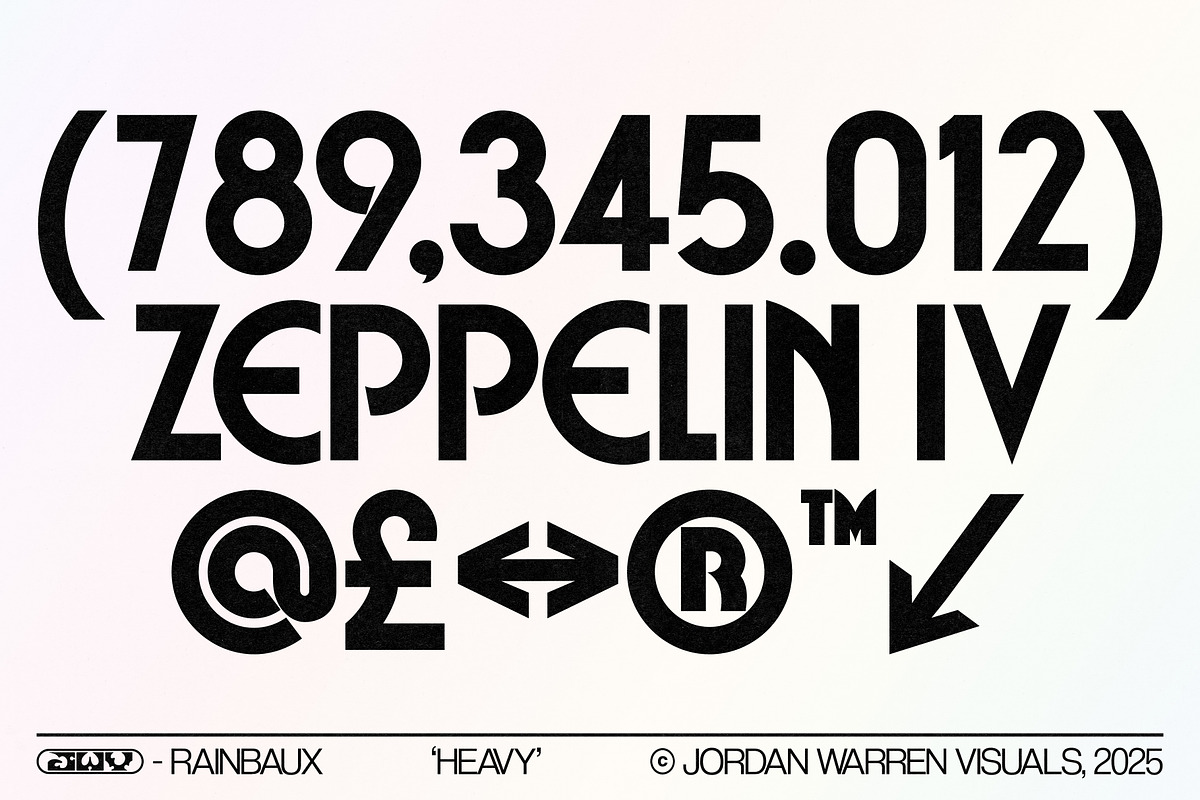 JWV - RAINBAUX, a Sans Serif Font by Jordan Warren Visuals (Photo 2 of 13)