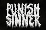 Punish Sinner Black Metal, a Blackletter Font by Blackmetalfont (Thumbnail 1 of 4)