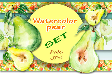 Watercolor pears