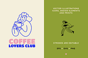 Cafe, vector illustrations, prints, a Graphic by venimo (Thumbnail 2 of 14)
