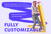 THIS IS OLIVER | 3d character set, a Technology Illustration by As Good As Possible (Thumbnail 5 of 8)