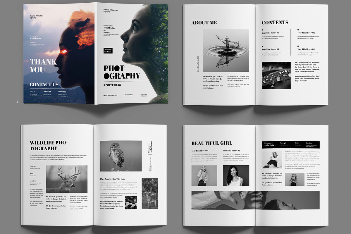 Photography Portfolio Template, a Brochure Template by MightyDesign (Photo 2 of 6)
