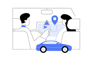 Using navigation isolated cartoon, a Person Illustration by Visual Generation