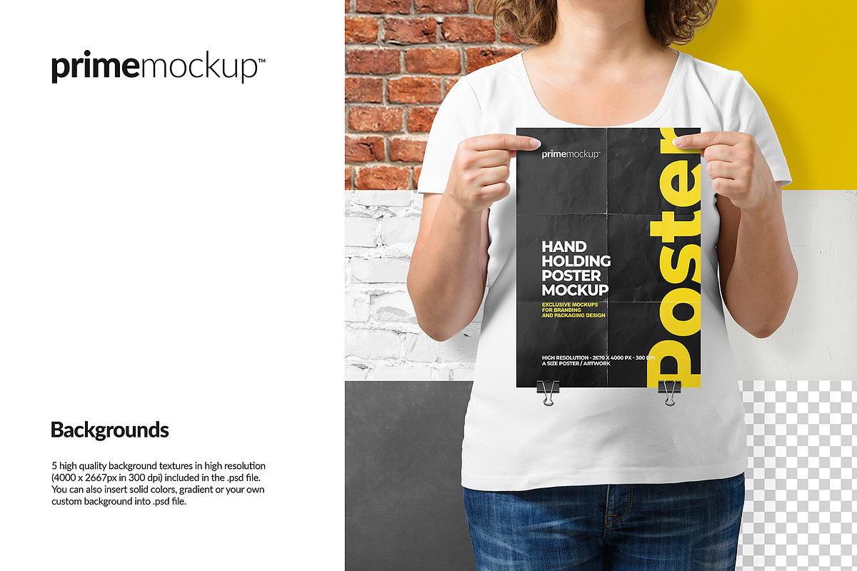 Hand Holding Poster Mockup, a Print Template by PrimeMockup (Photo 6 of 7)