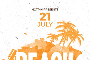 Summer Beach Party Flyer Template