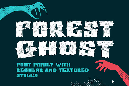 Forest Ghost | Horror Font, a Blackletter Font by kaer_shop