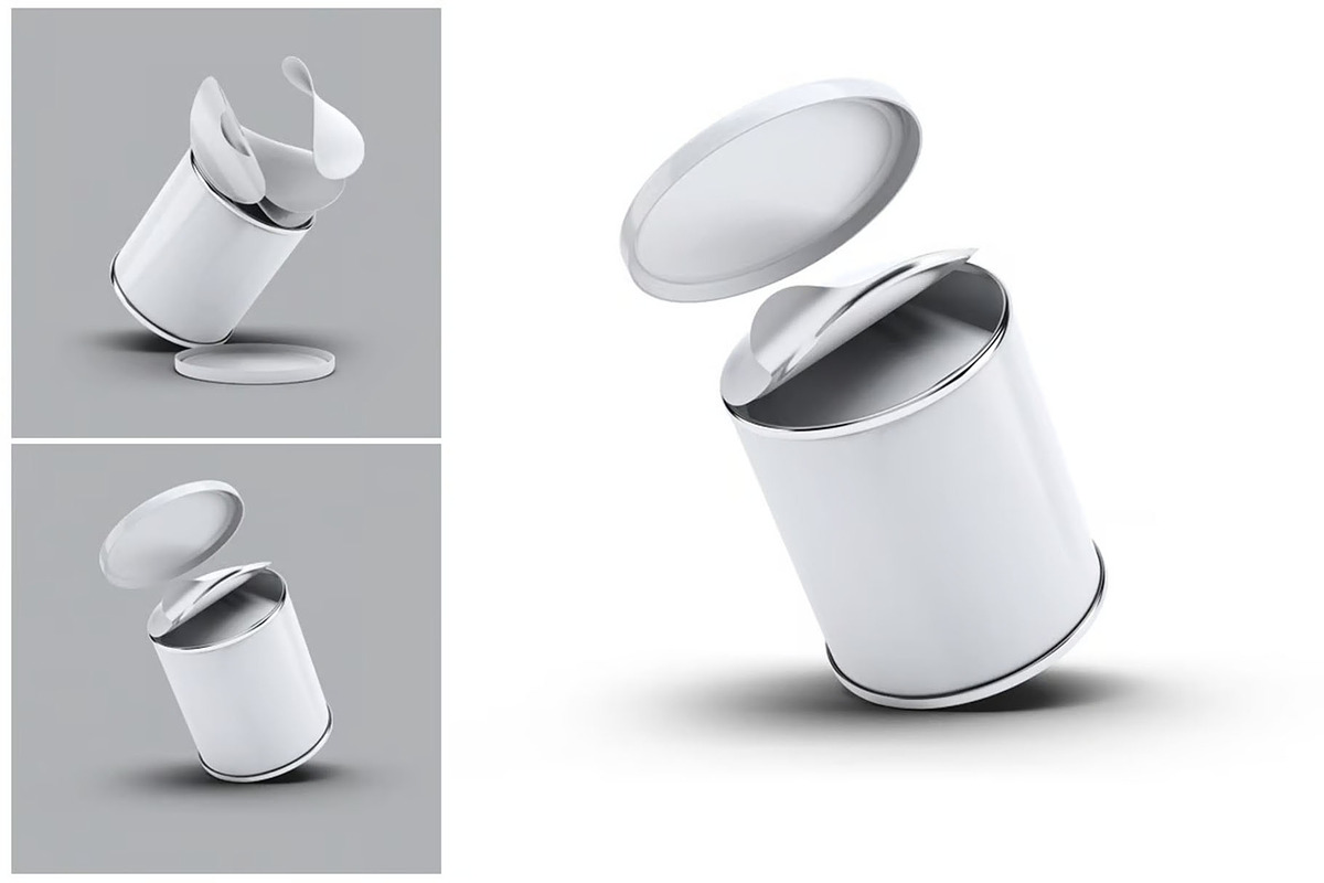 Cylindrical Container Mock-Up, a Packaging Mockup by DesignRushMarket (Photo 7 of 15)