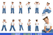 Realistic Kids Girl T-Shirt Mockups, a Shirt Mockup by Hi, Mock-Up! (Thumbnail 12 of 13)