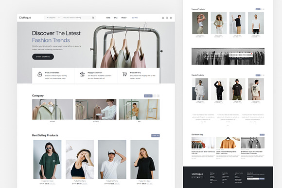 Clothique - eCommerce Store HTML preview 7