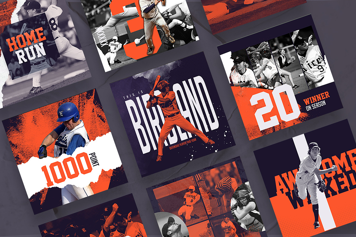 Baseball Instagram Templates, a Social Media Template by Azruca (Photo 7 of 11)