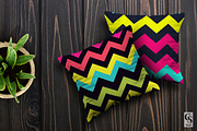 Neon Zigzag Chevron Digital Papers, a Pattern Graphic by Creative Store (Thumbnail 5 of 5)