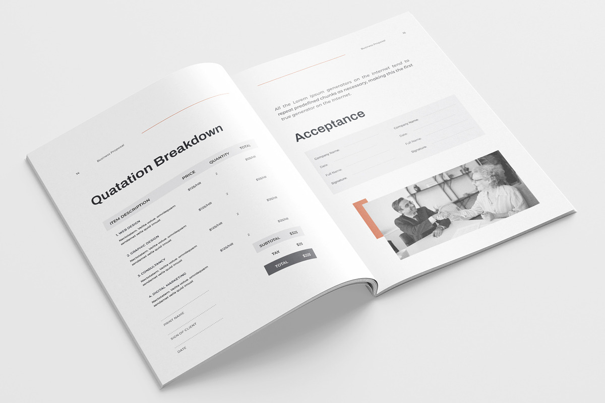 Business Proposal Template | MS Word, a Brochure Template by Niofix (Photo 5 of 6)