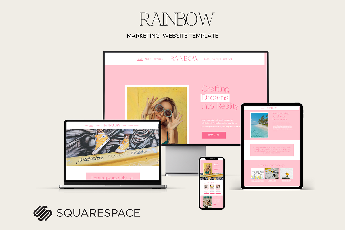Rainbow Squarespace 7.1 Template, a Squarespace Template by Beliveart (Photo 2 of 5)