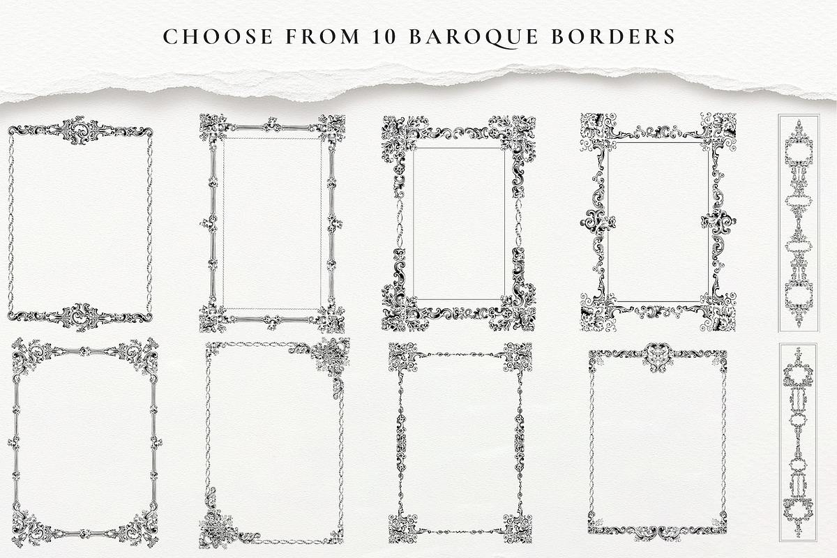 Baroque Border Collection, a Decorative Illustration by AW Studios (Photo 3 of 6)