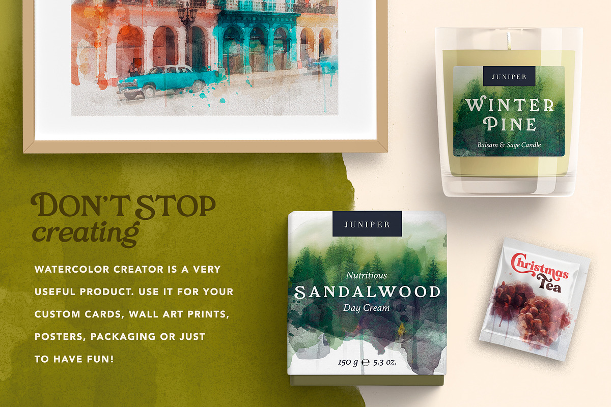 Total Watercolor Creator • SALE, an Action Add-On by Vintage Voyage Supply (Photo 10 of 11)