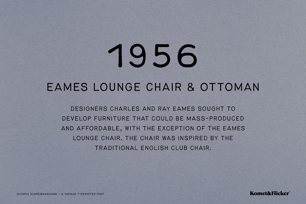 Olympia Schreibmaschine, a Sans Serif Font by Komet & Flicker (Photo 7 of 14)